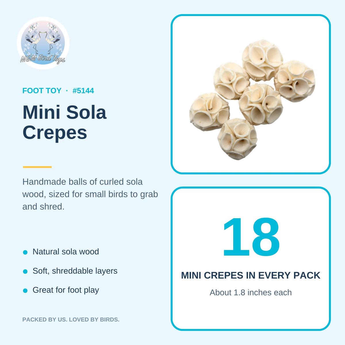 Mini sola crepes, pack of 18, about 1.8 inches each #size_mini - pack of 18