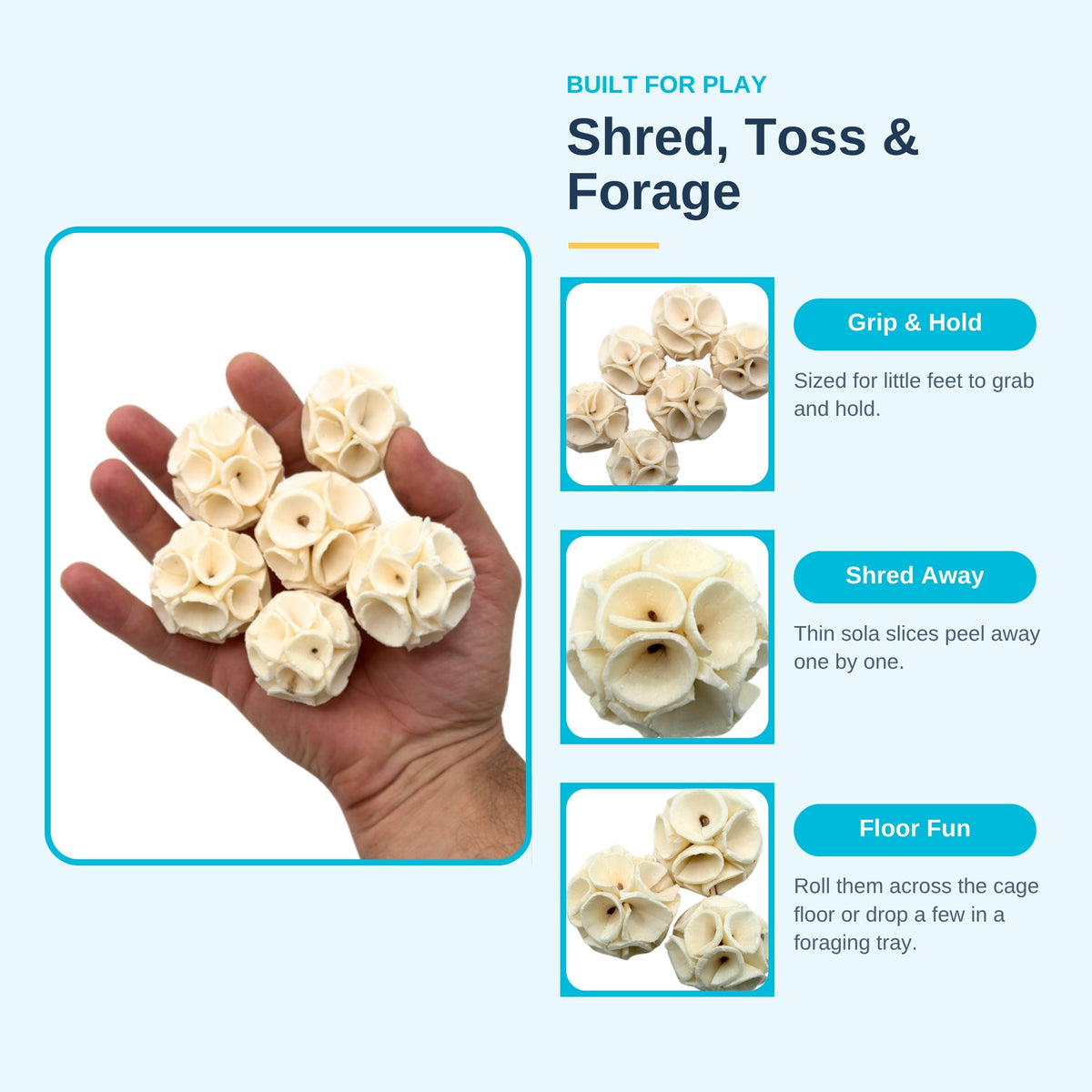 Mini sola crepes in hand to show size #size_mini - pack of 18