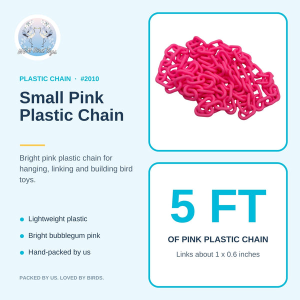 5ft Small Pink Plastic Chain #2010
