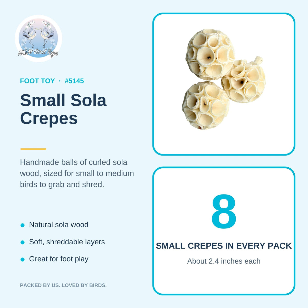 Small sola crepes, pack of 8, about 2.4 inches each #size_small - pack of 8