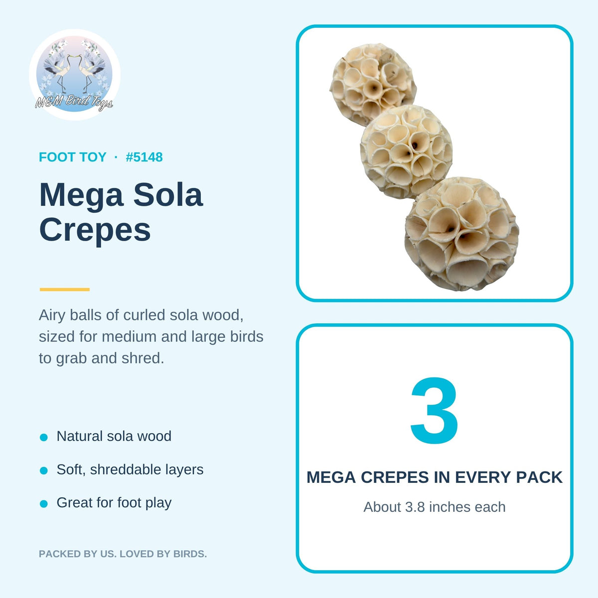 Mega sola crepes, pack of 3, about 3.8 inches each #size_mega - pack of 3
