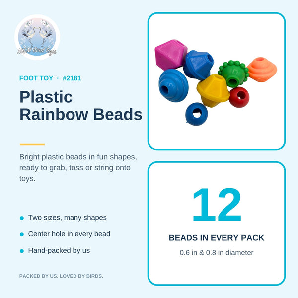Pk12 Plastic Rainbow Beads #2181