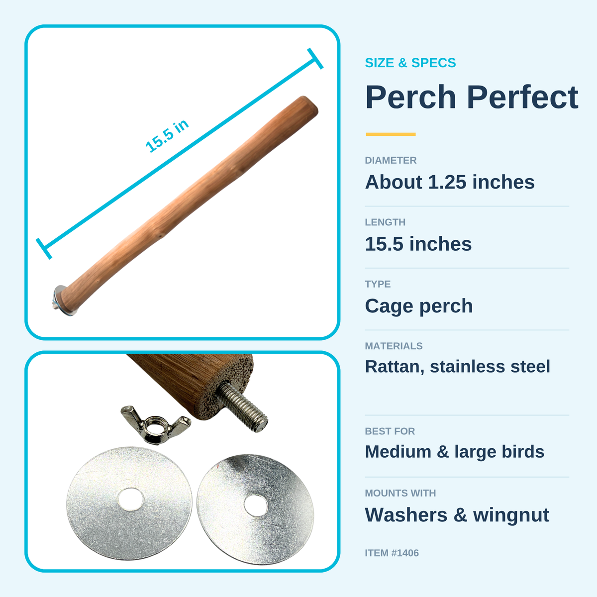 Large Rattan Perch #1406
