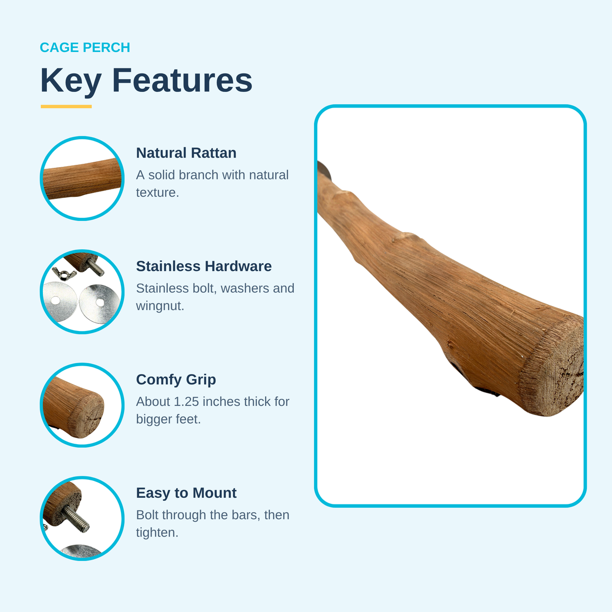 Large Rattan Perch #1406