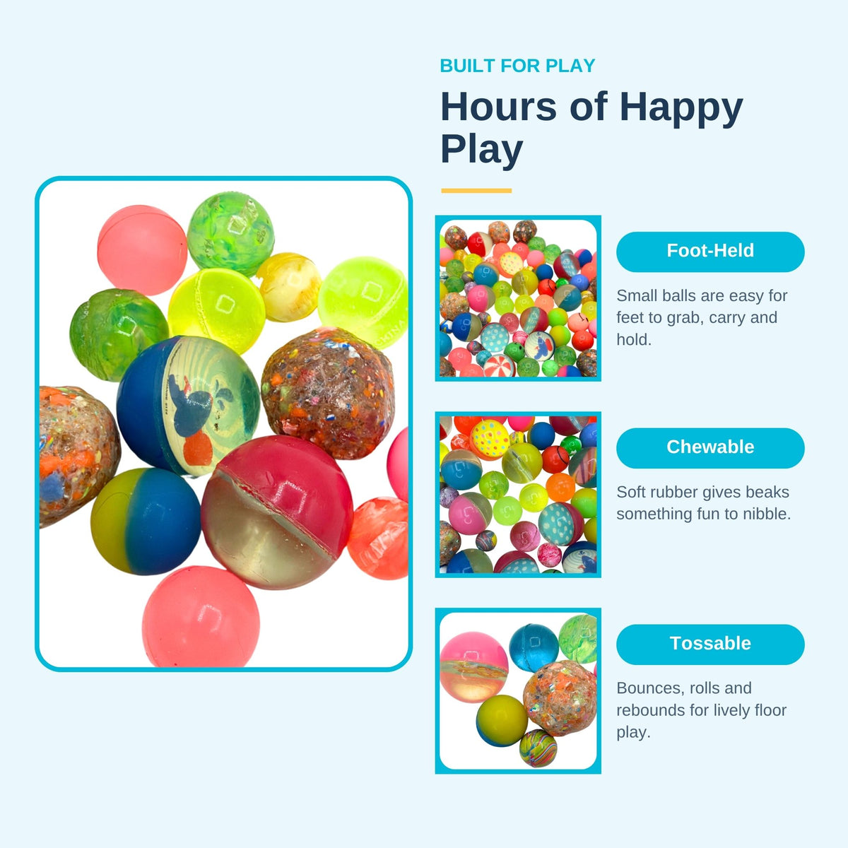 Pk100 Assorted Party Bouncers #2187