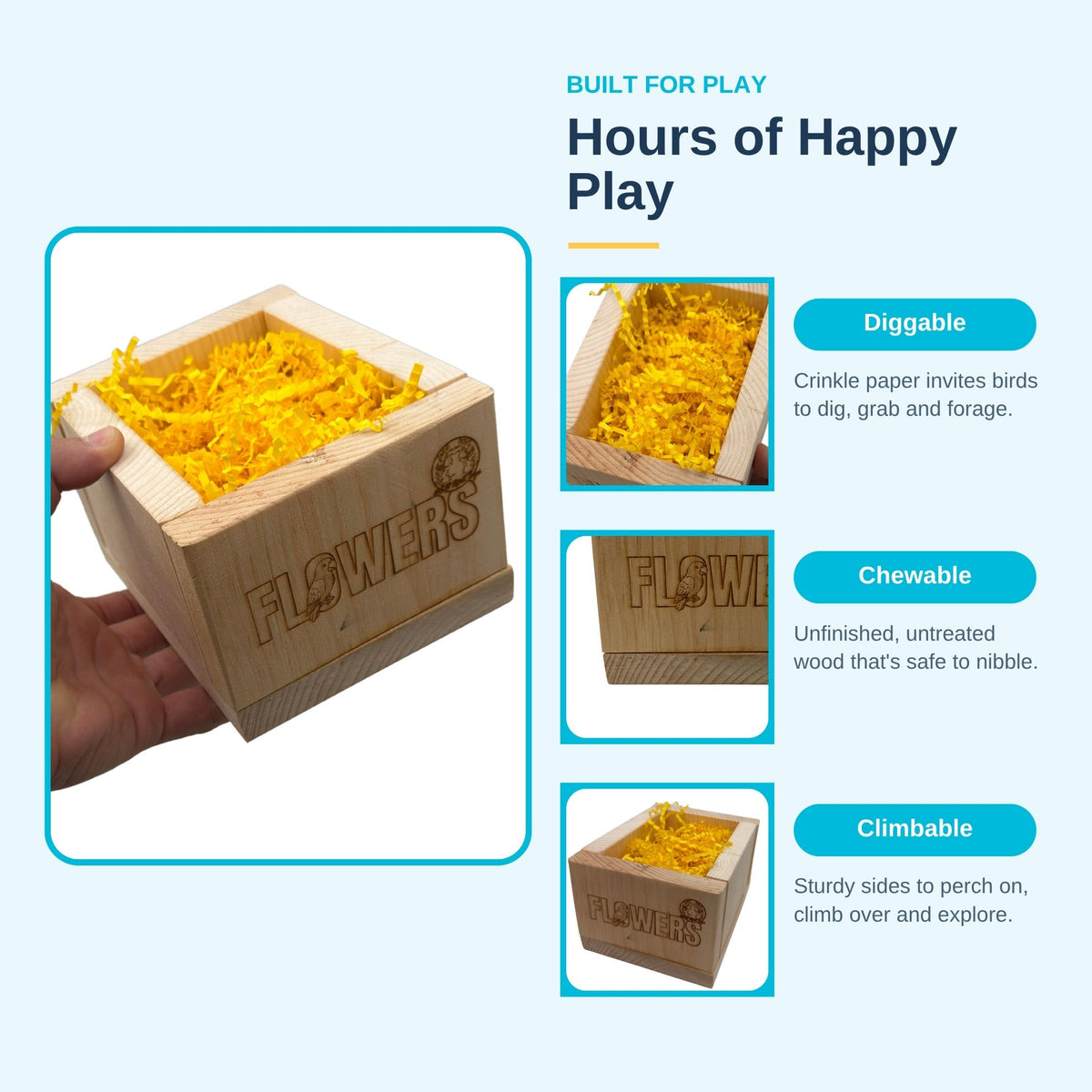 Handmade Wood Flower Box #5199