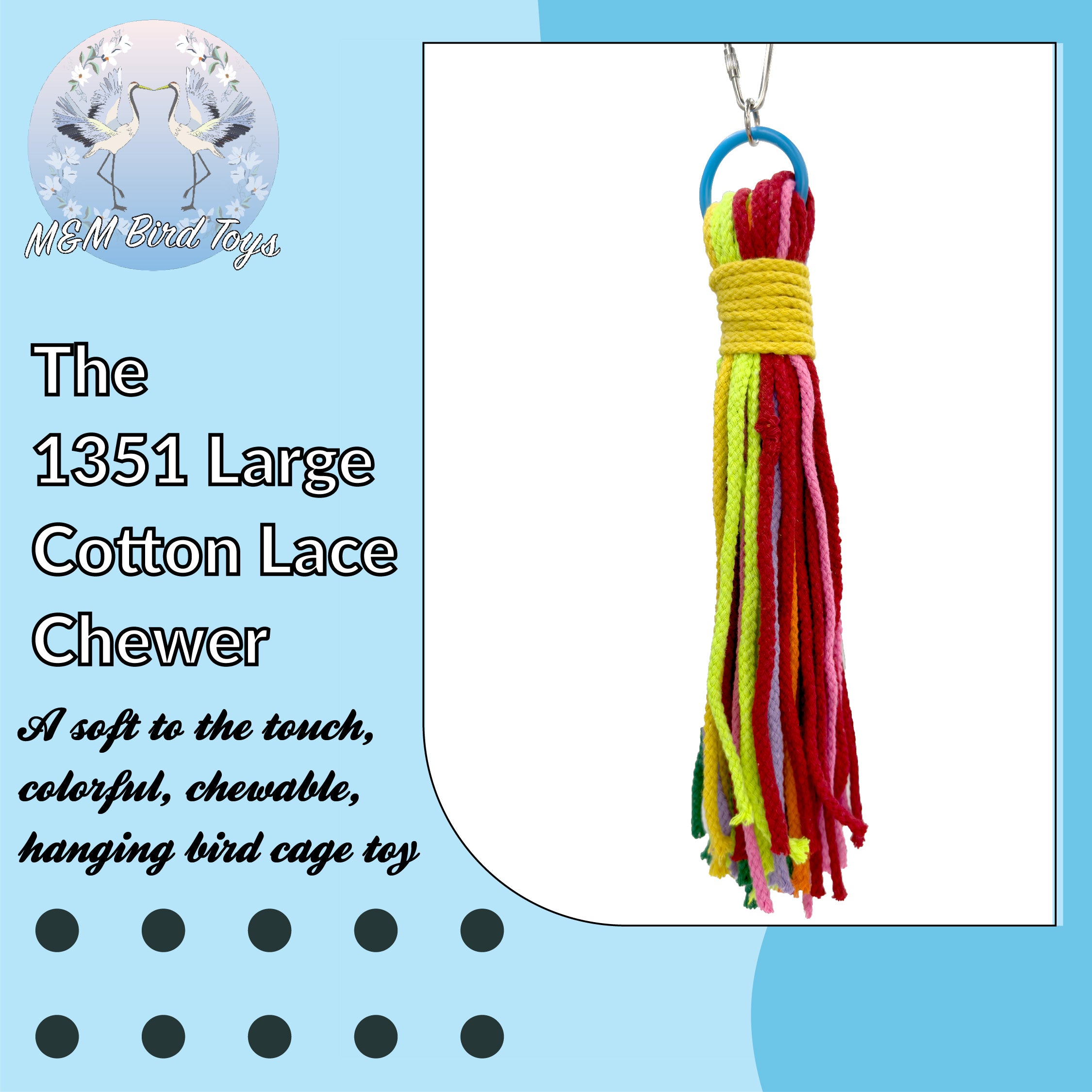 1351 Large Cotton Lace Chewer