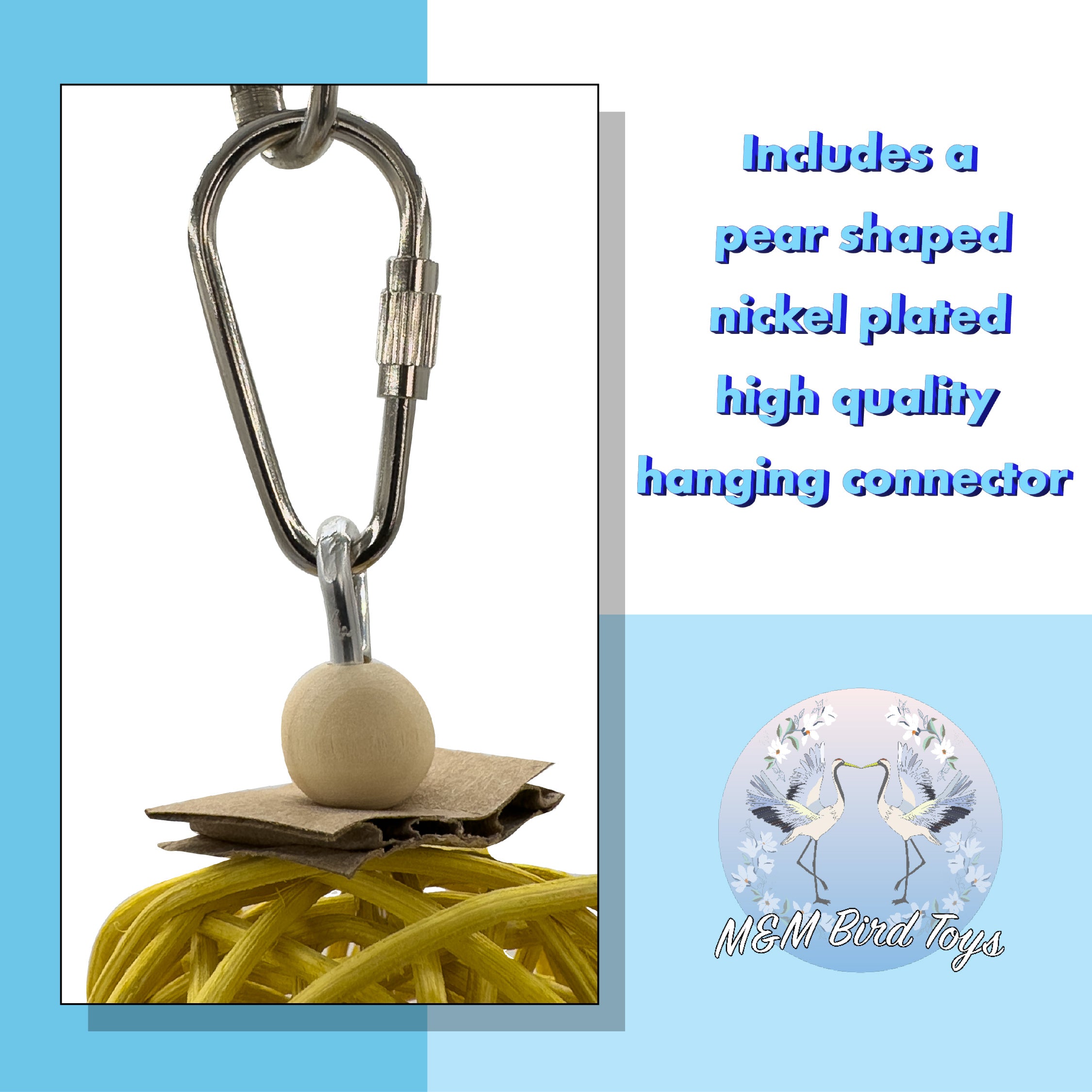 1703 Large Rainbow Rattan Sola Shredder