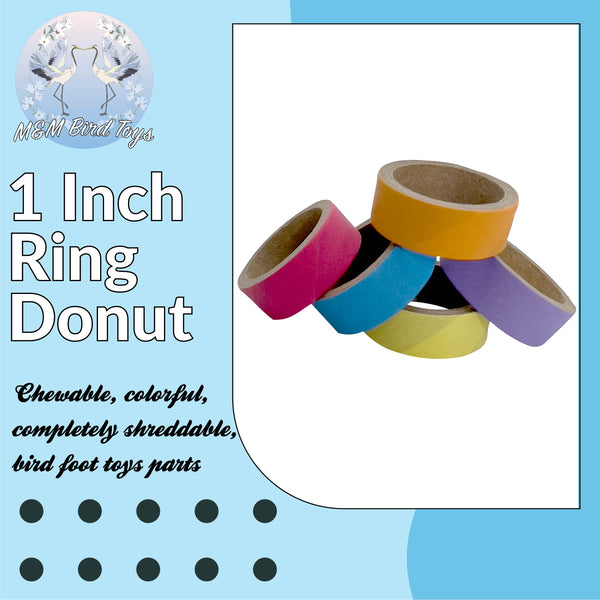 8006 1 inch Ring Donuts M&M Union Bird Toys - Hover