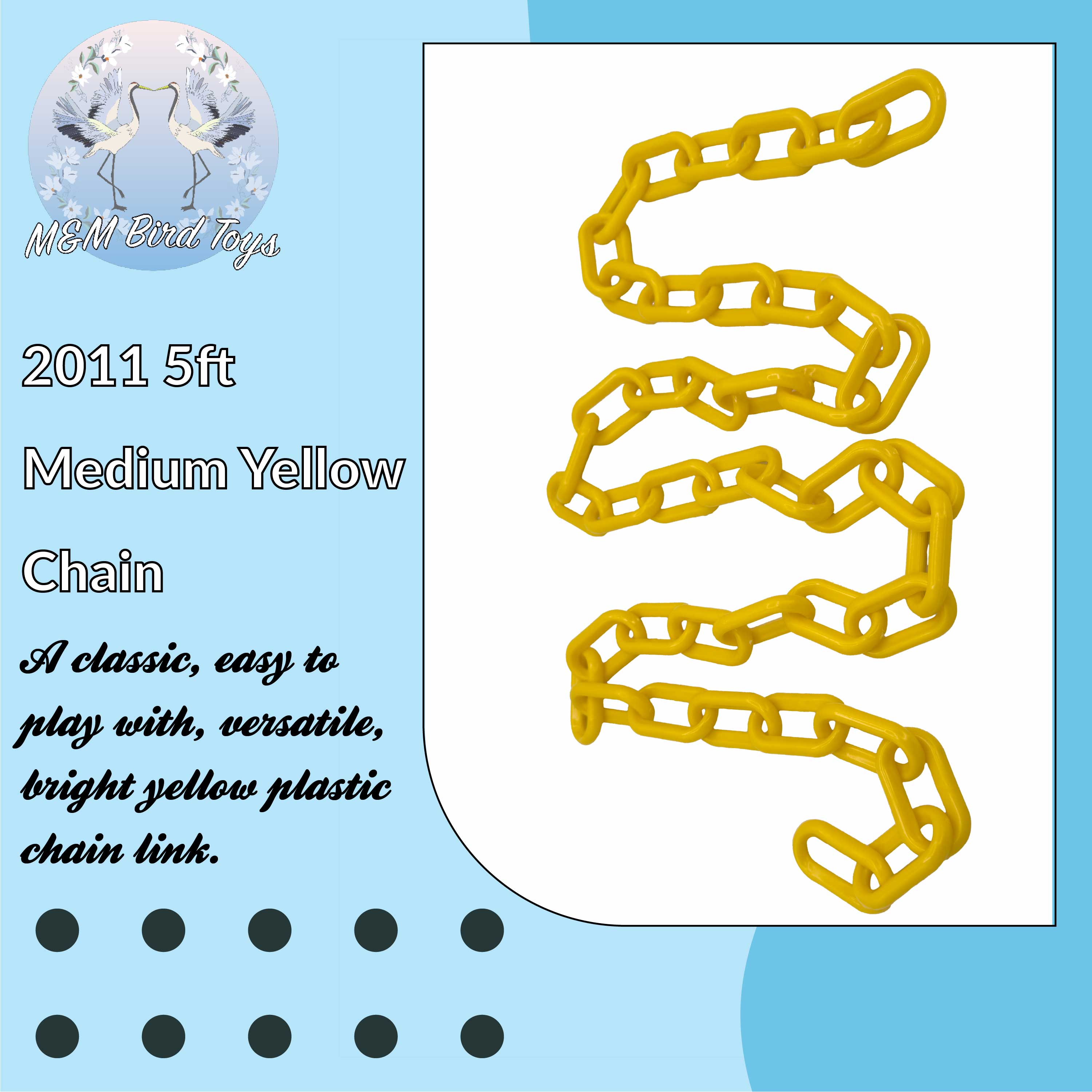 2011 5ft Medium Yellow Plastic Chain