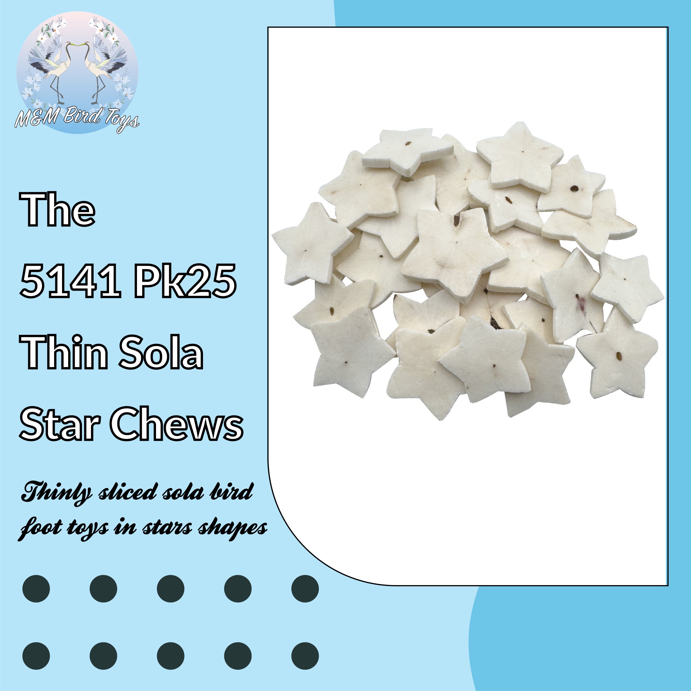 5141 Pk25 Thin Sola Star Chews