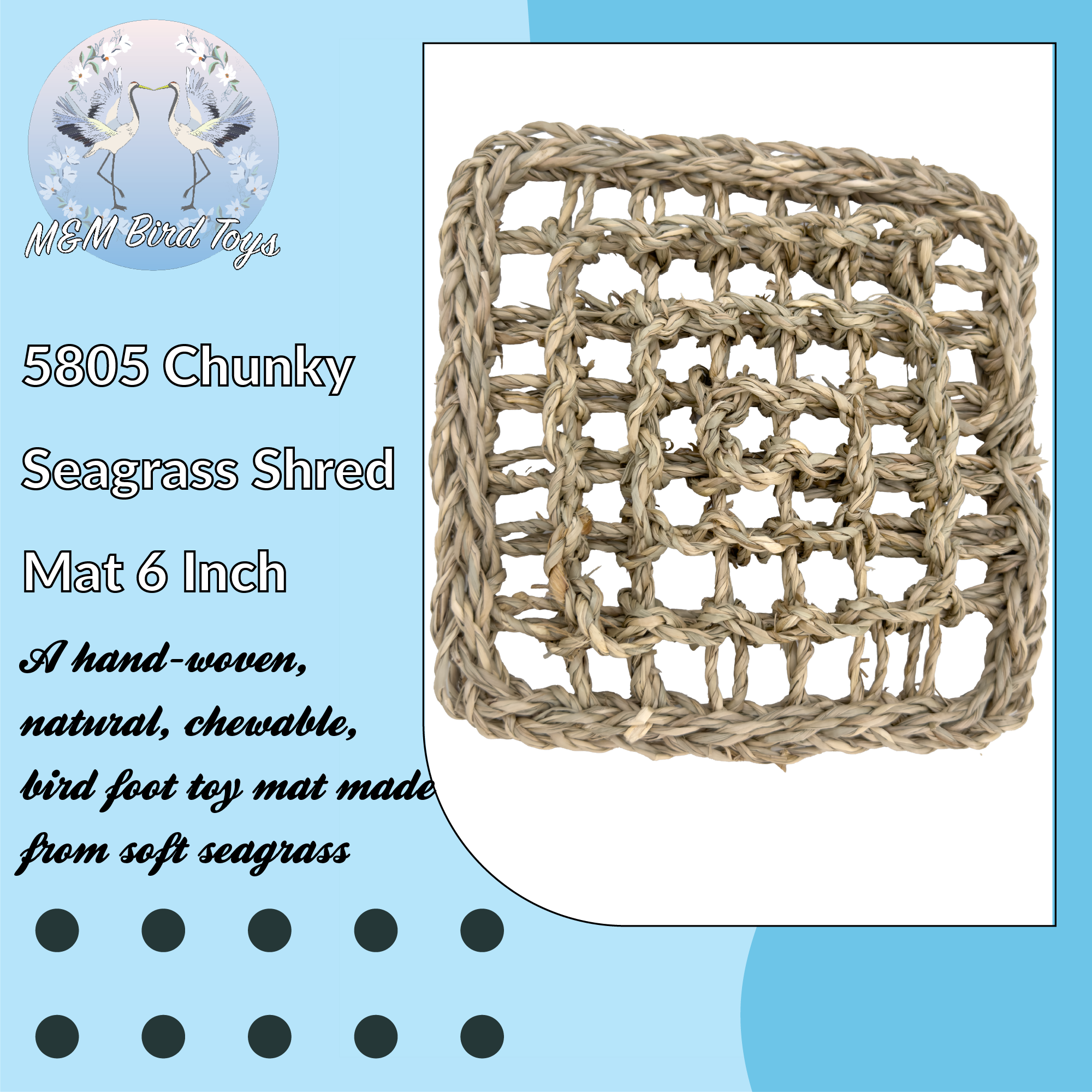 5805 Chunky Seagrass Shred Mat 6 Inch