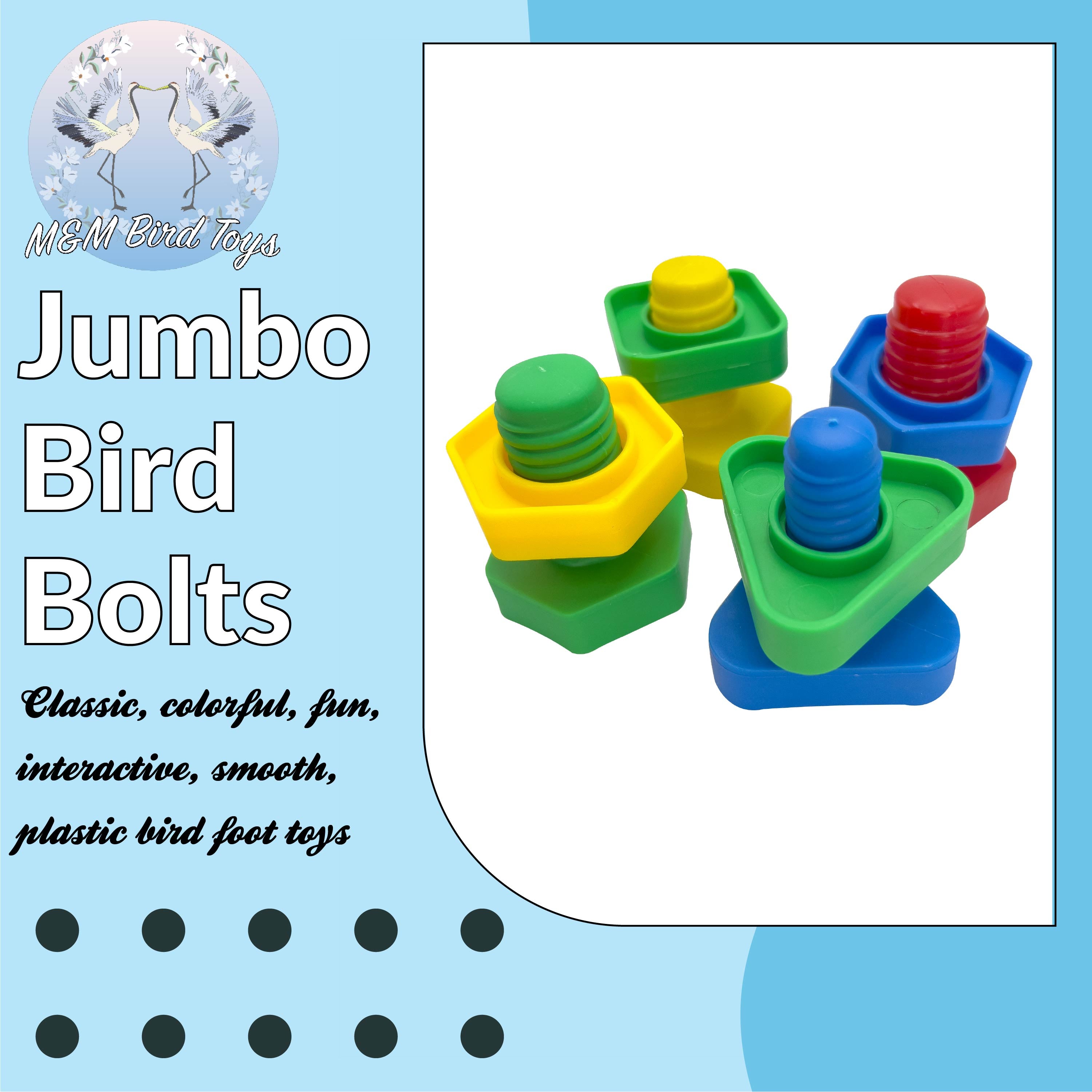 1002 Pk8 Jumbo Bird Bolts M&M Union Bird Juguetes