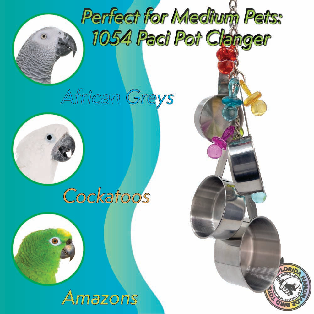 1054 Paci Pot Clanger M&M Unión Pájaro Juguetes