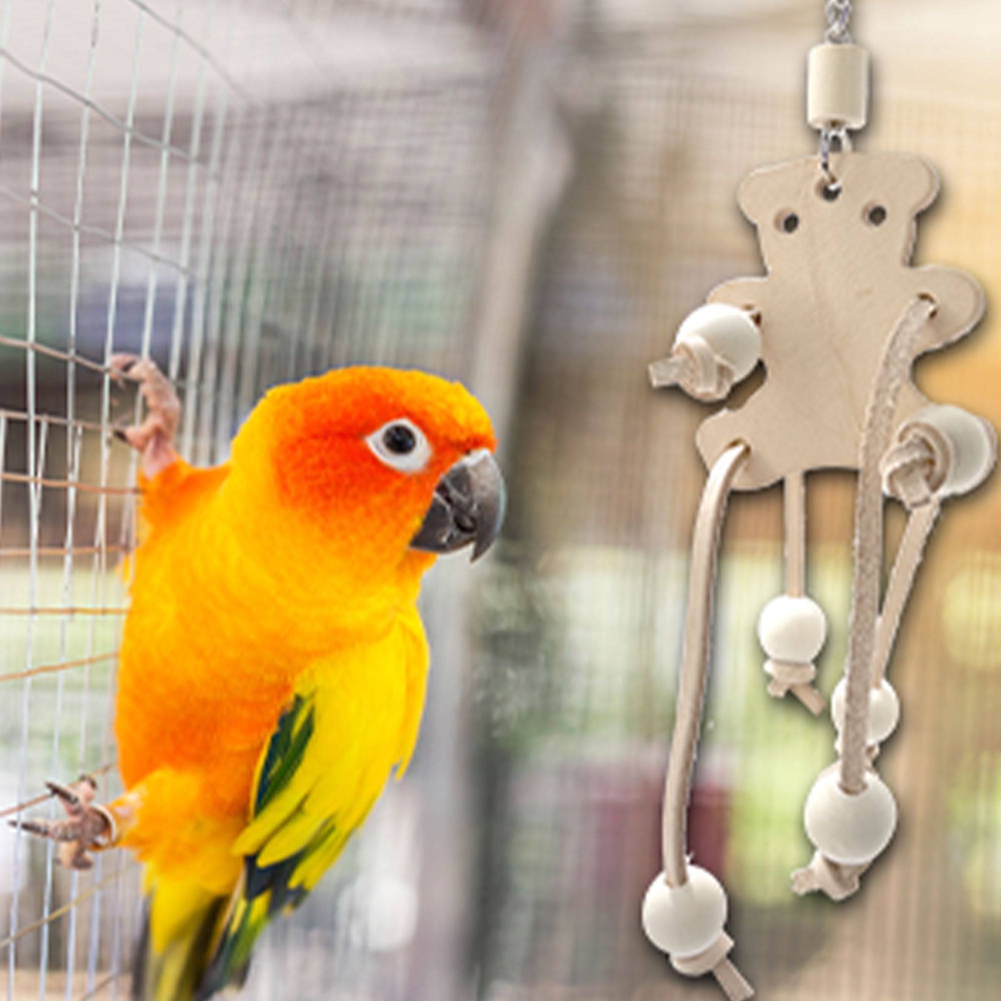 1072 Leather Teddy Bead Puller