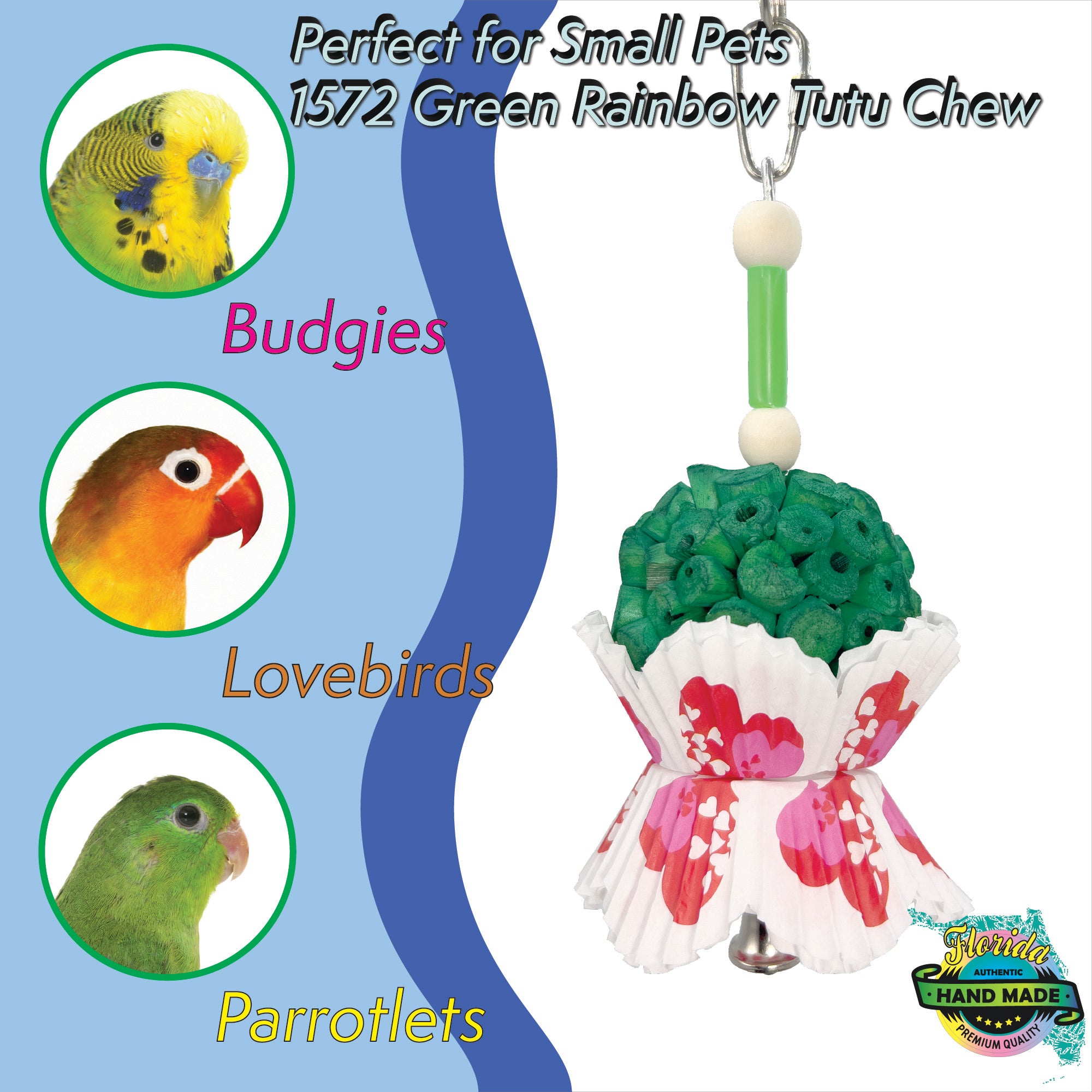 1572 Green Rainbow Tutu Chew