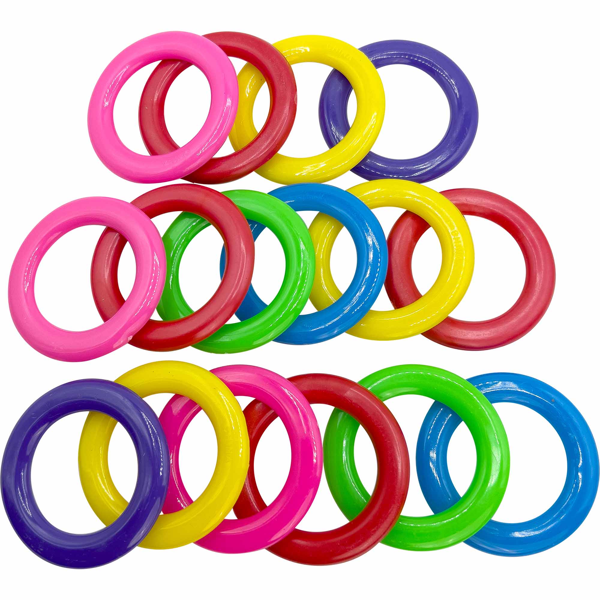 2100 Plastic Cane Cage Ring Pk8 M&M Bird Toys