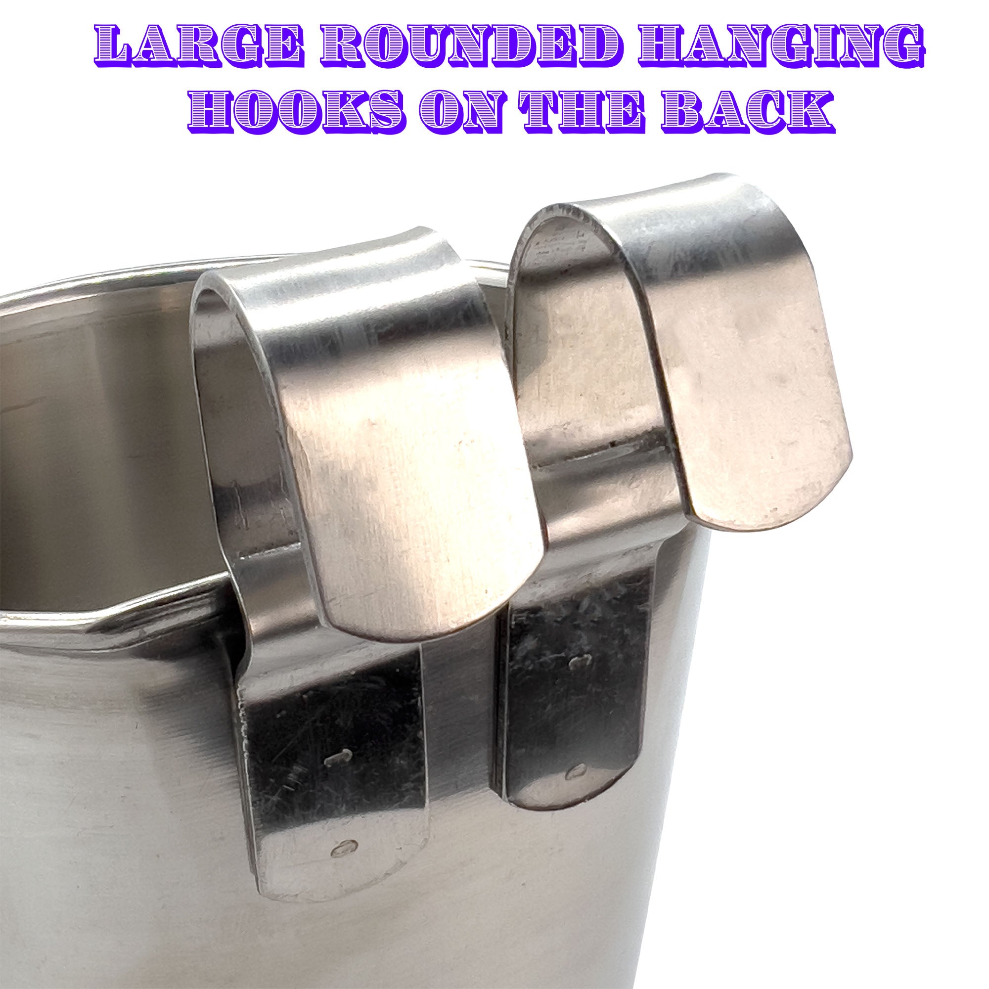 3201 1 Quart Stainless Steel Flat Hook Bird Bucket