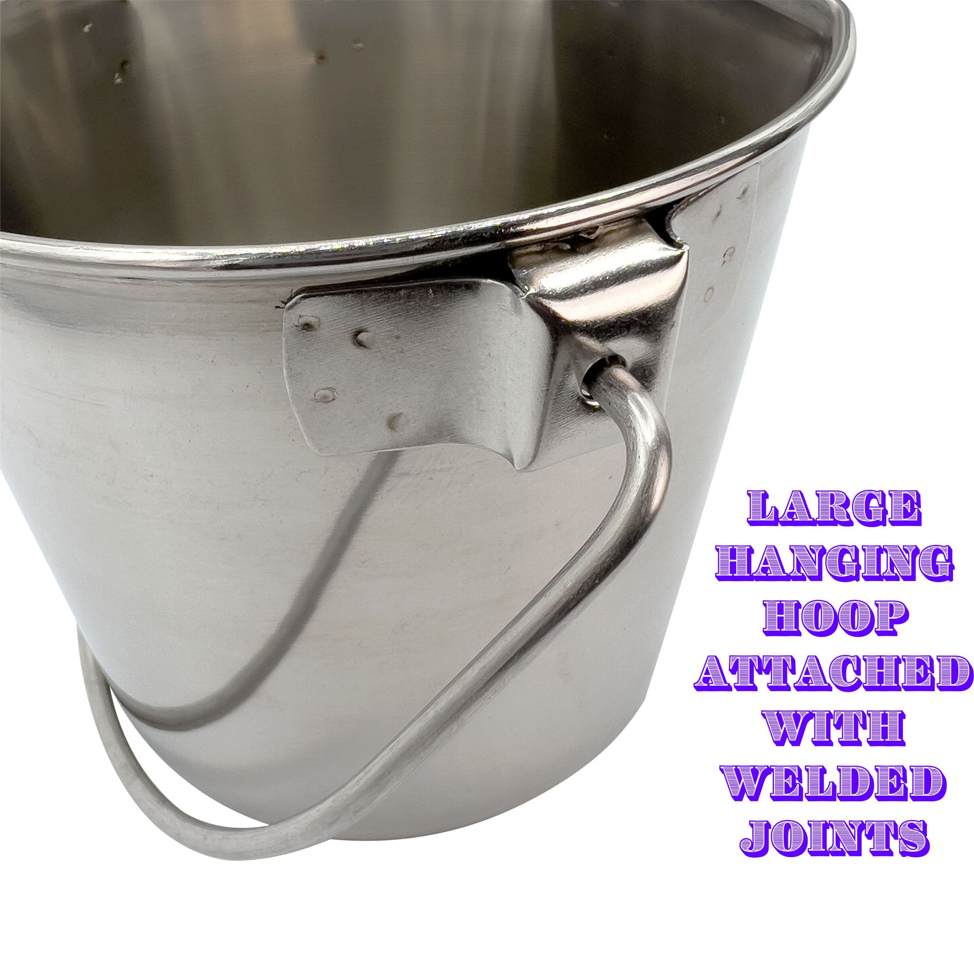 3201 1 Quart Stainless Steel Flat Hook Bird Bucket