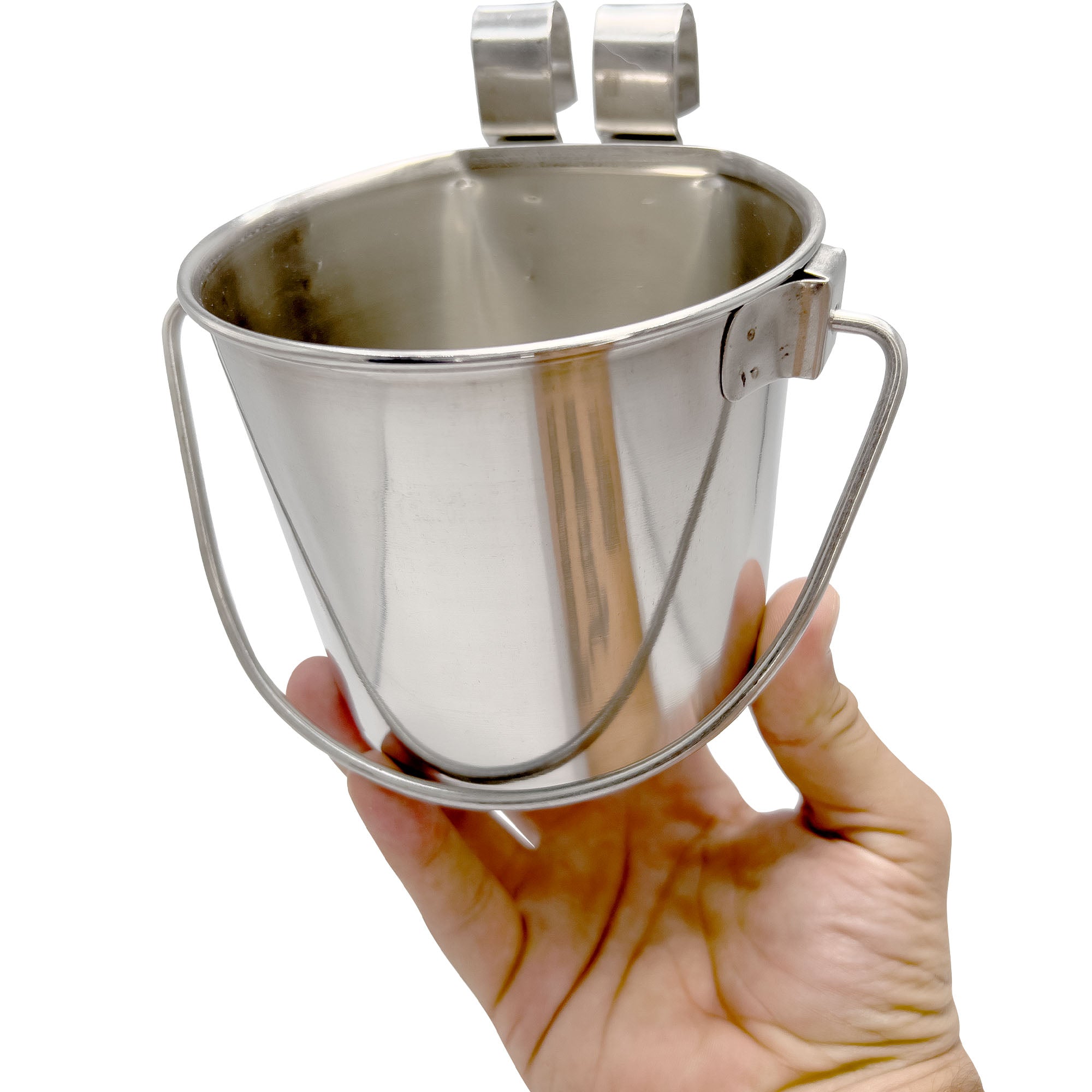 3201 1 Quart Stainless Steel Flat Hook Bird Bucket