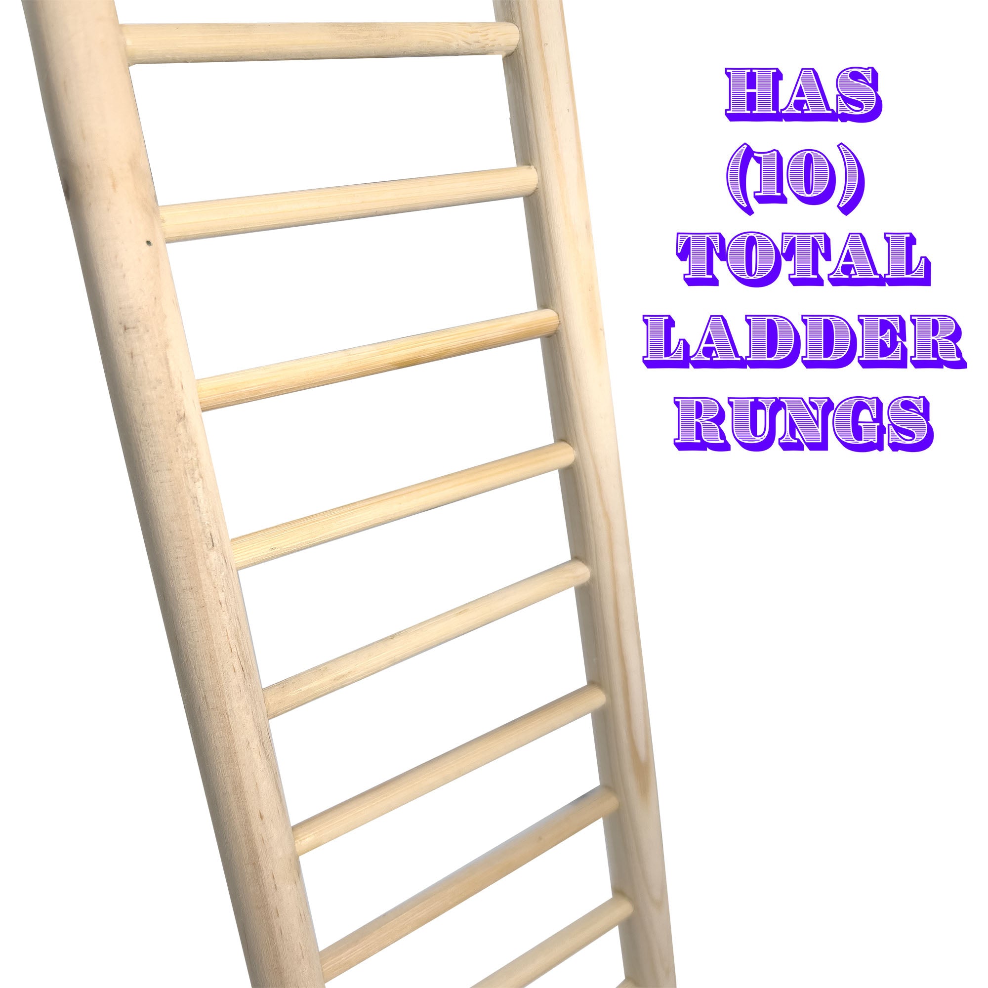 4000 12 Inch Natural Pine Hook Ladder