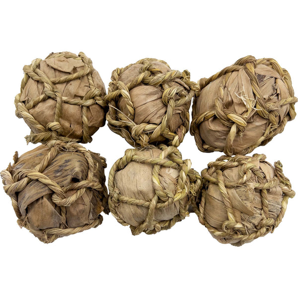 5001 Pk3 Pk6 Pk12 Trituradoras de bolas de hoja de plátano natural M&M Union Bird Toys