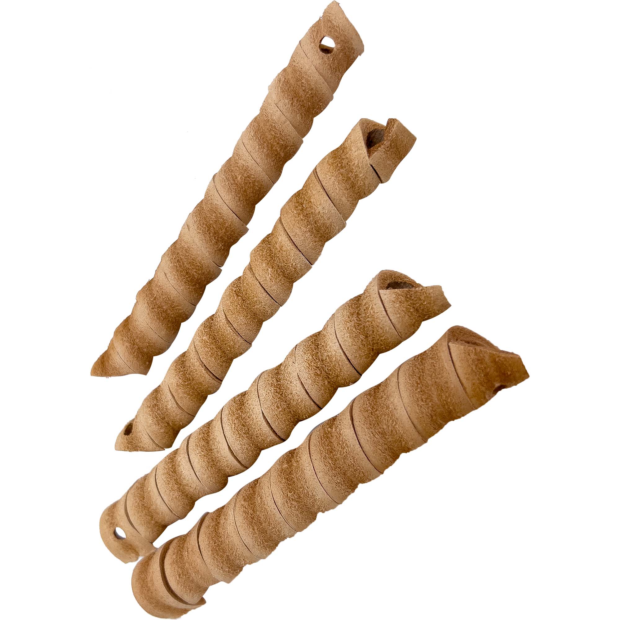 5020 Twisters de cuero natural Pk4 Pk8 PK12 M&M Bird Toys