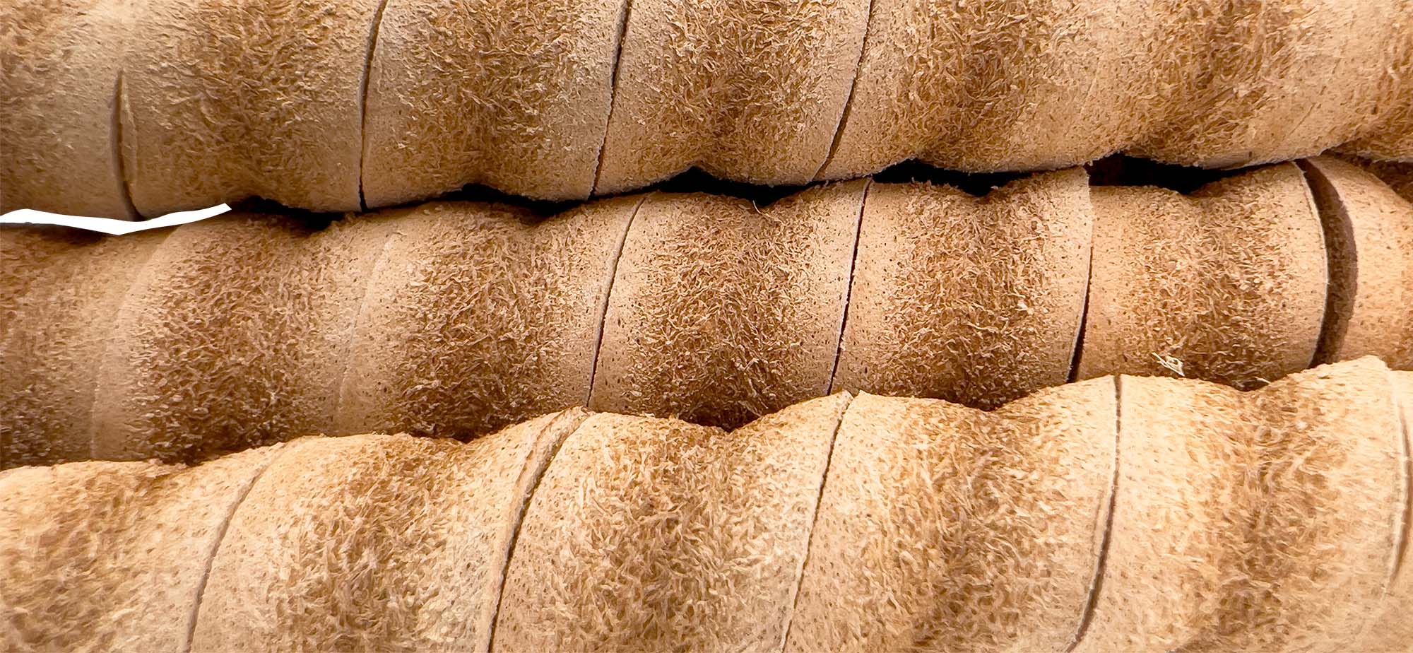 5020 Twisters de cuero natural Pk4 Pk8 PK12 M&M Bird Toys