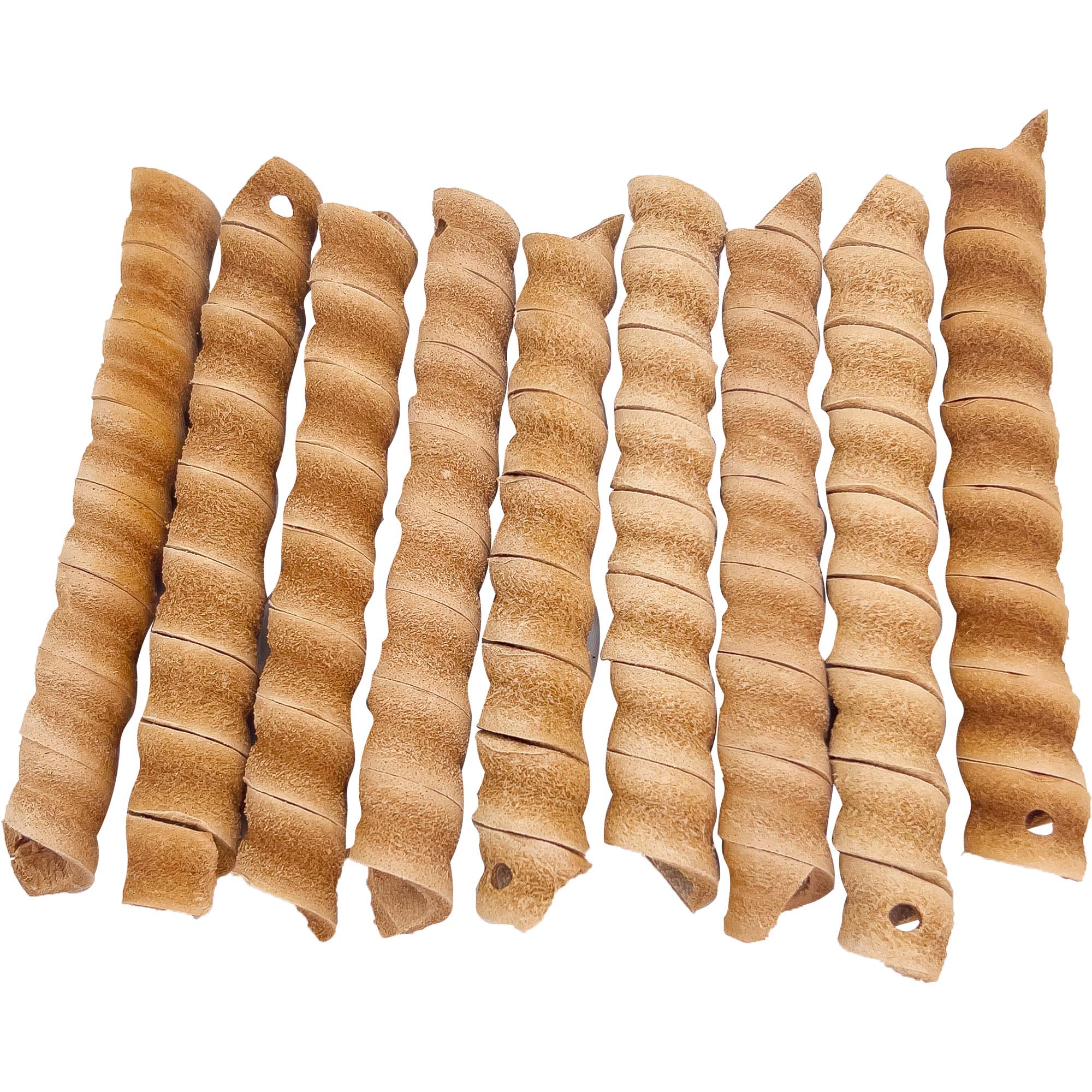 5020 Twisters de cuero natural Pk4 Pk8 PK12 M&M Bird Toys