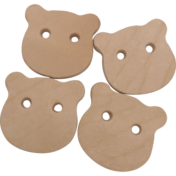 Pk4 Leather Teddy Heads #5028