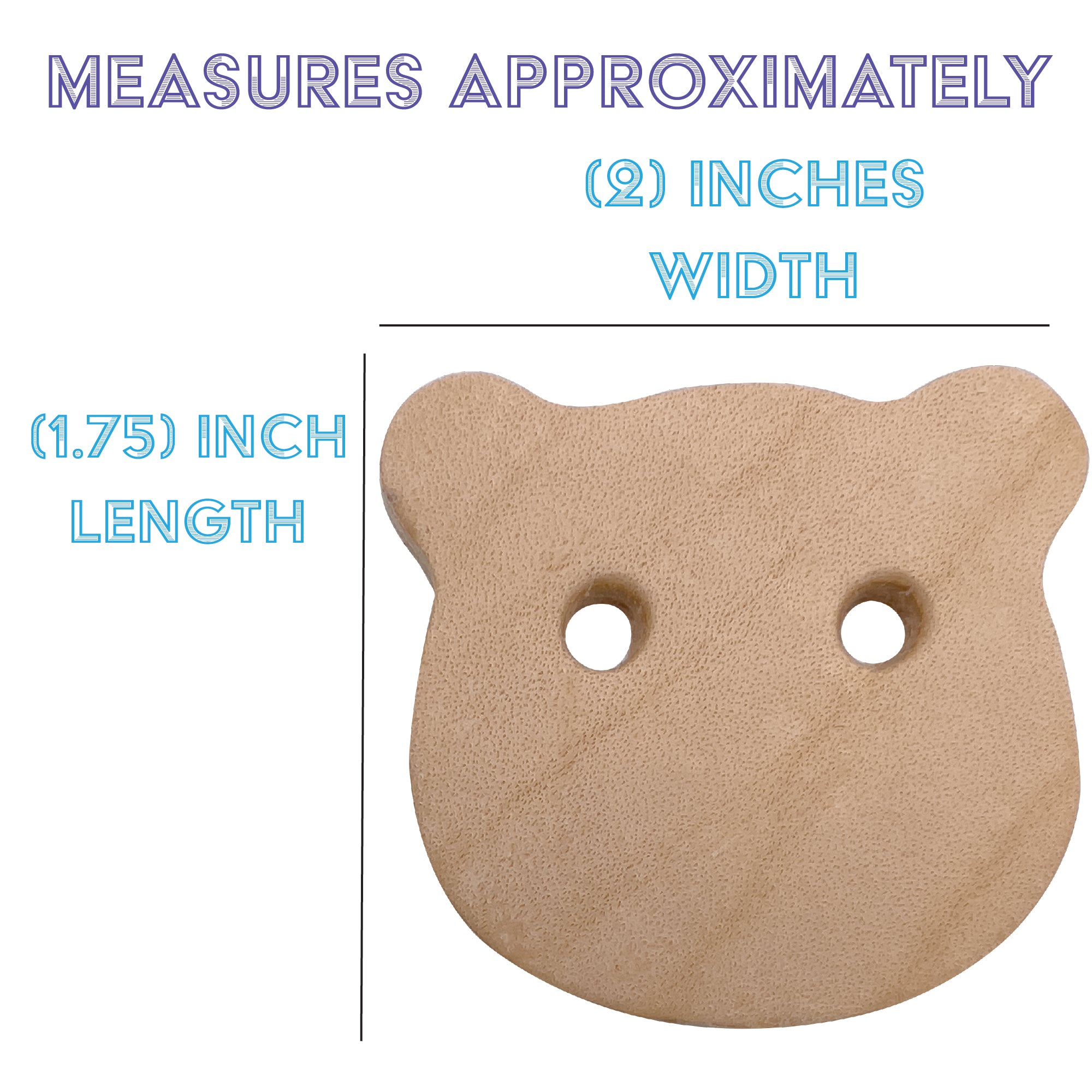 5028 Pk4 Leather Teddy Heads
