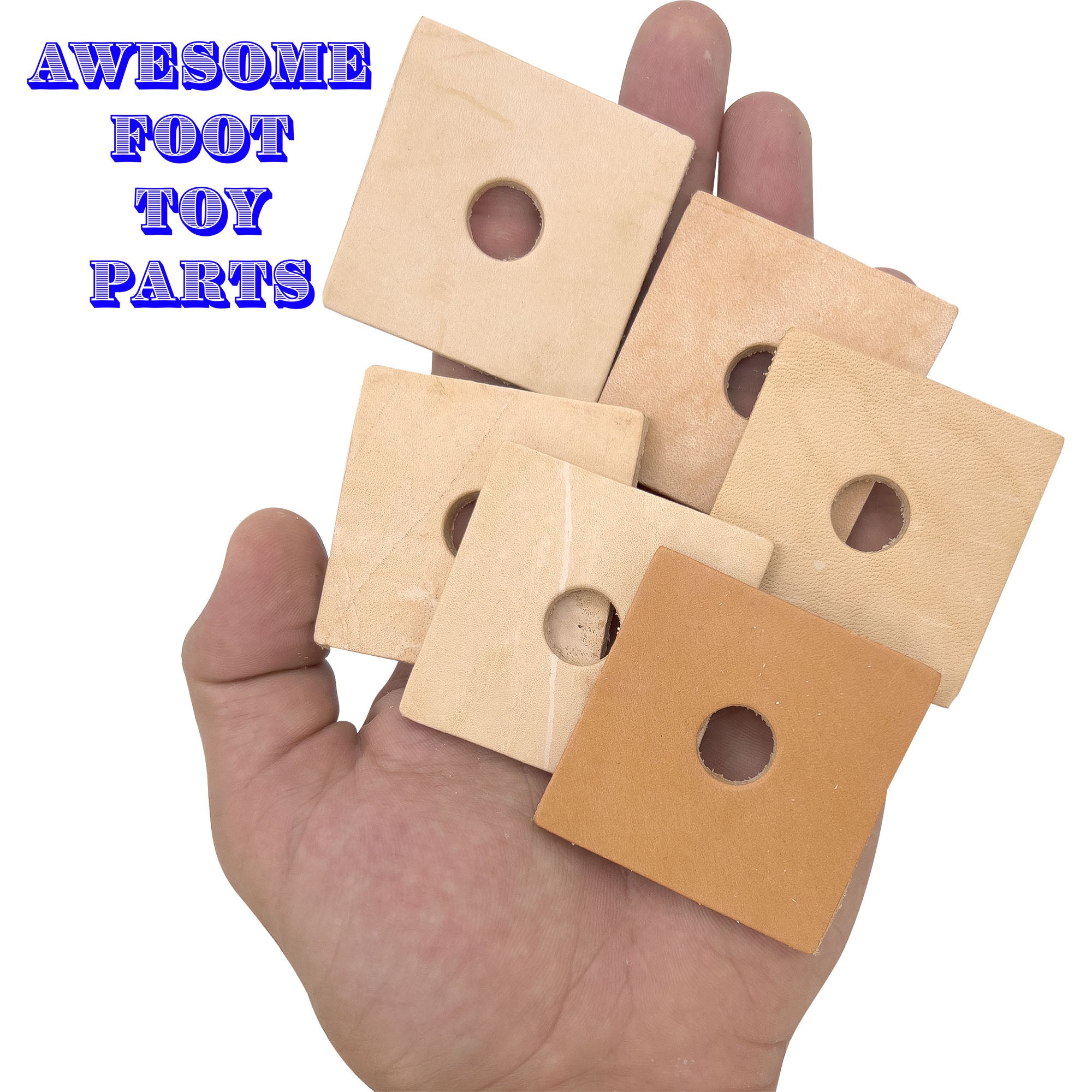 5033 Big Punched Leather Squares