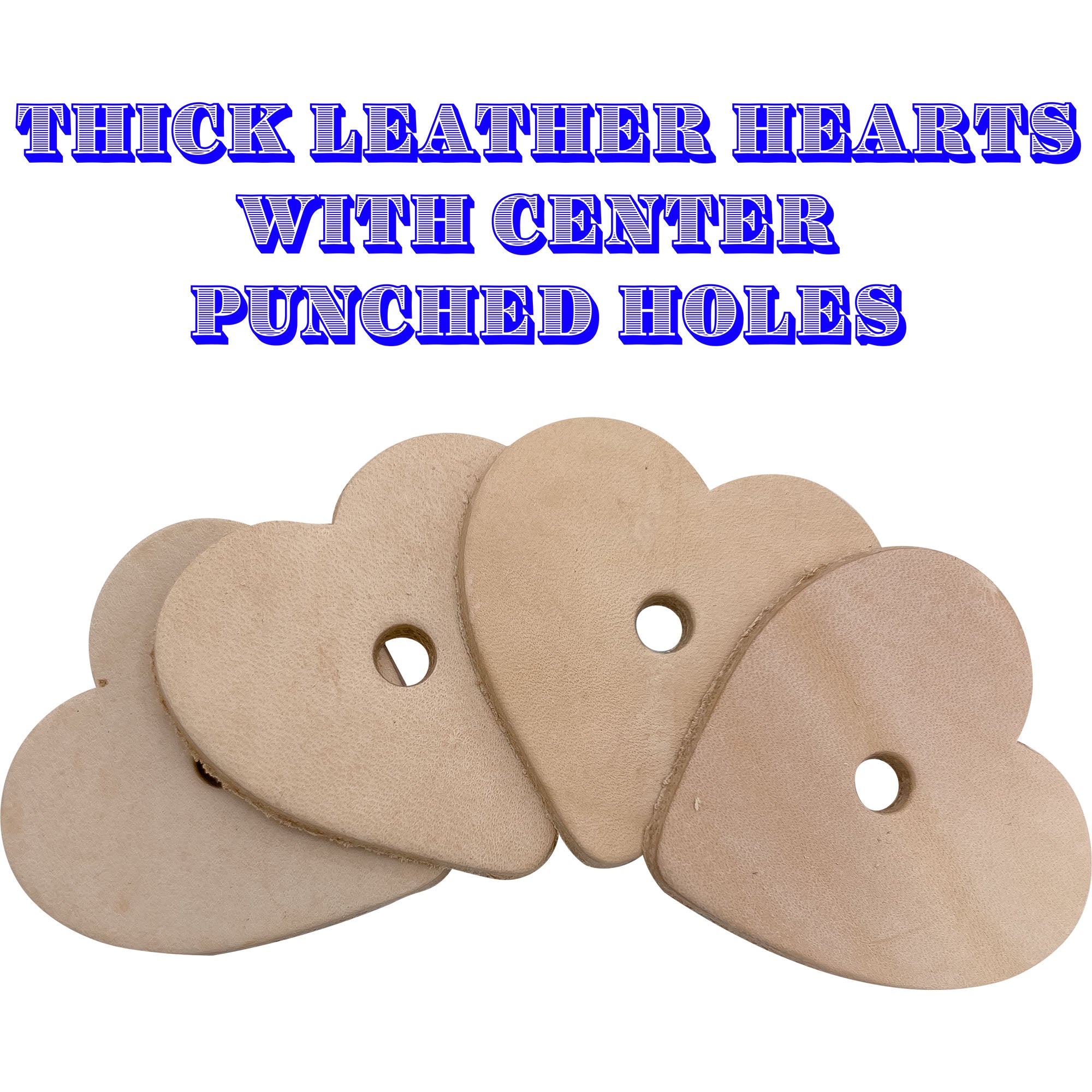 5042 Punched Leather Hearts