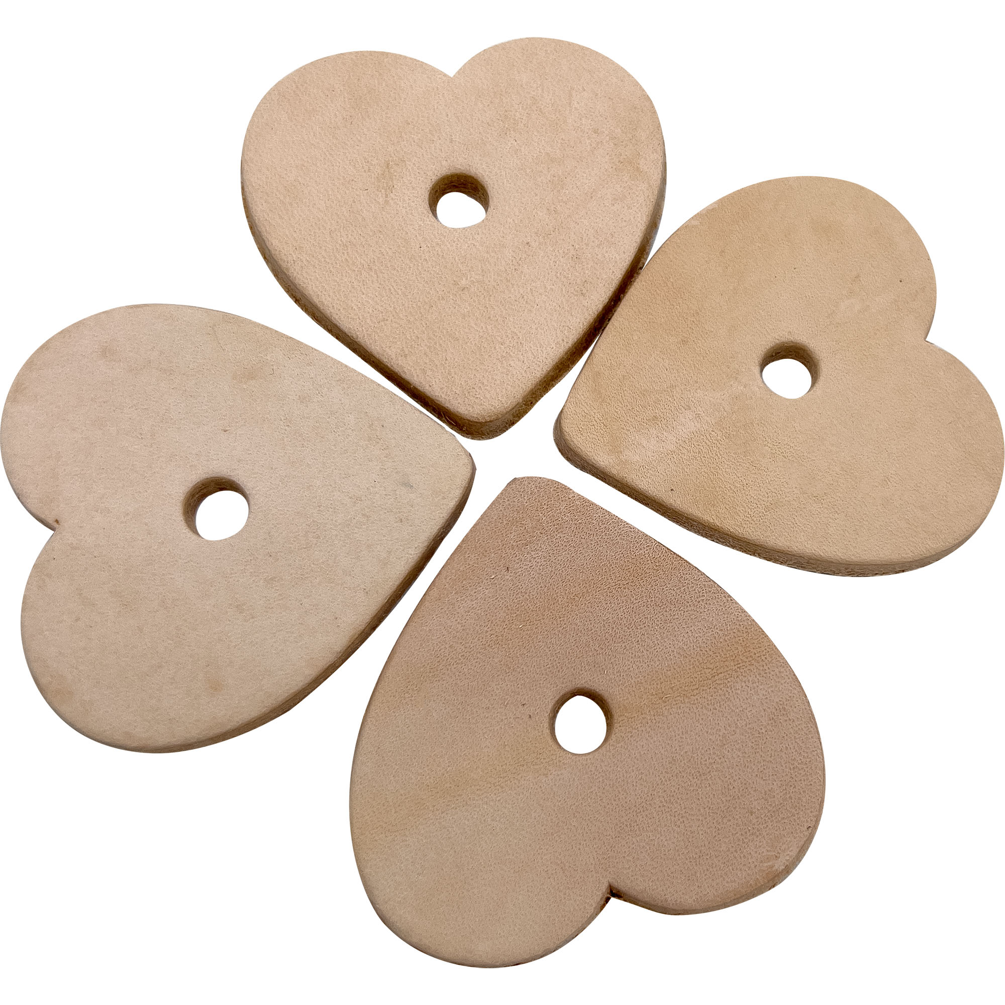 5042 Punched Leather Hearts