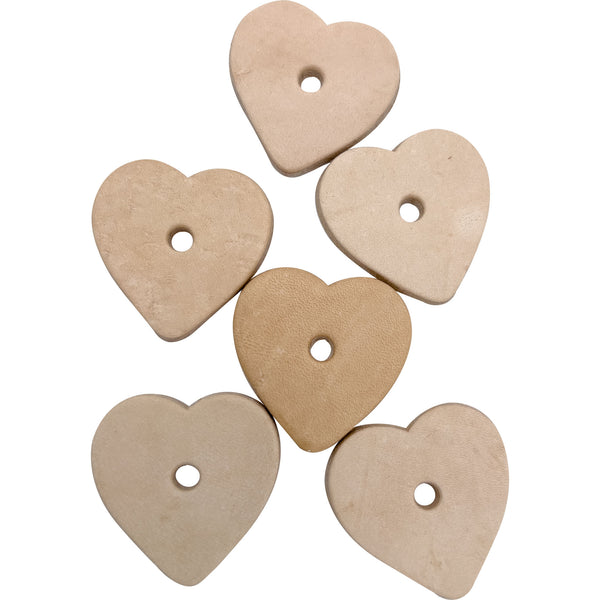 Punched Leather Hearts #5042