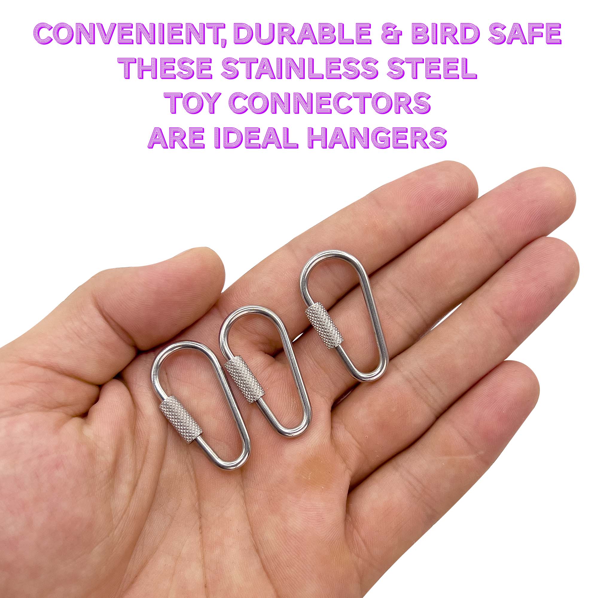 Đồ chơi bằng thép không gỉ 7001 Pk3 PK6 PK9 Quick Link M&M Bird Toys