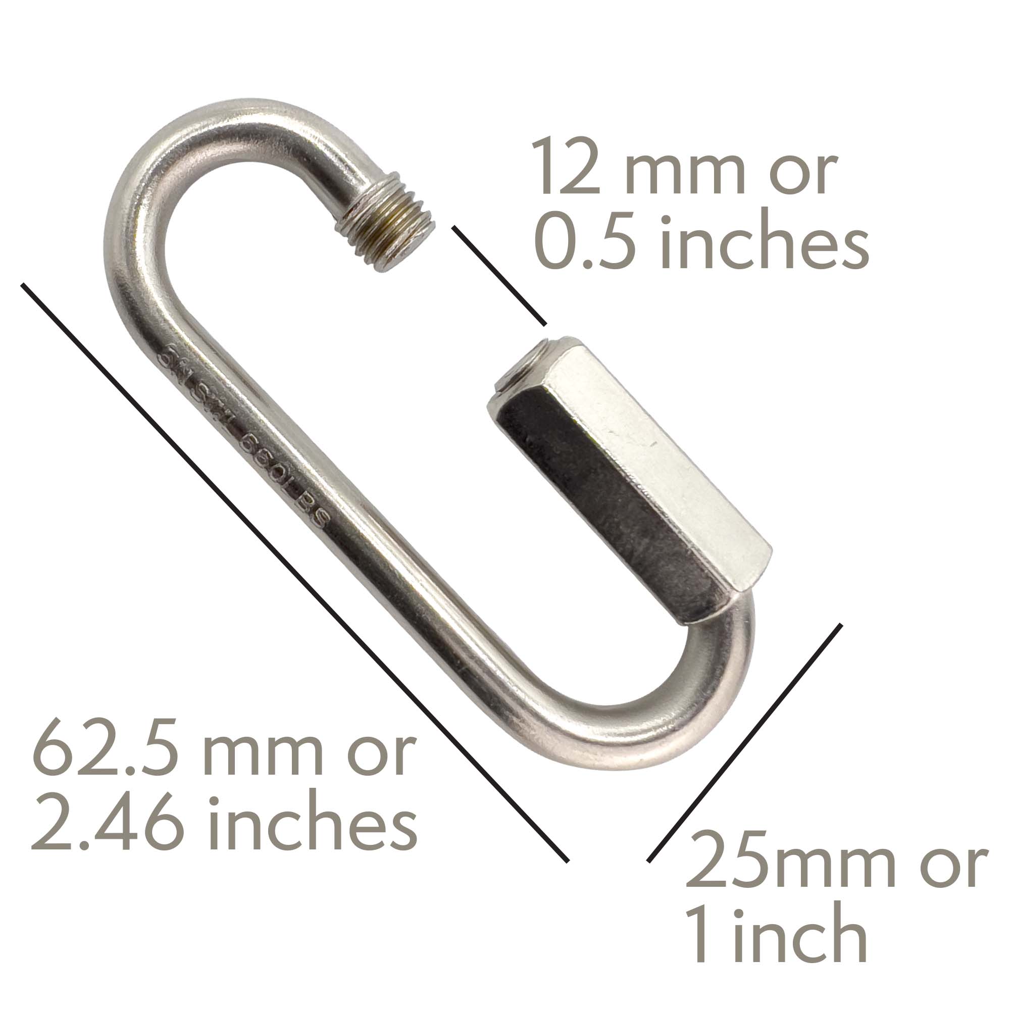 7007 Pk5 niquelado 2,5 pulgadas boca ancha juguete Quick Link M&M Union Bird Toys