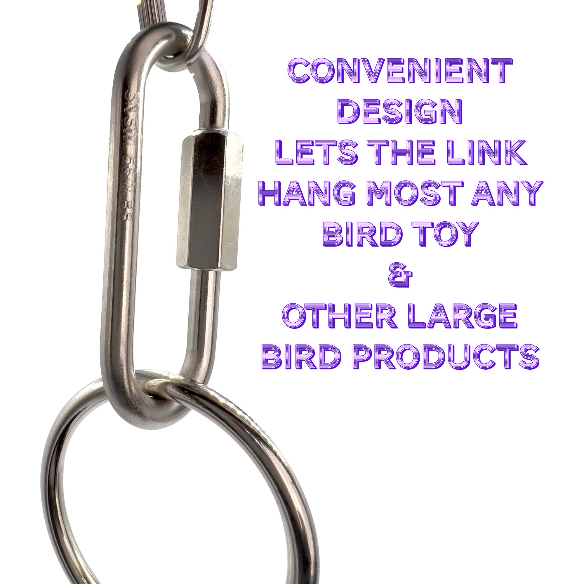 7007 Pk5 niquelado 2,5 pulgadas boca ancha juguete Quick Link M&M Union Bird Toys