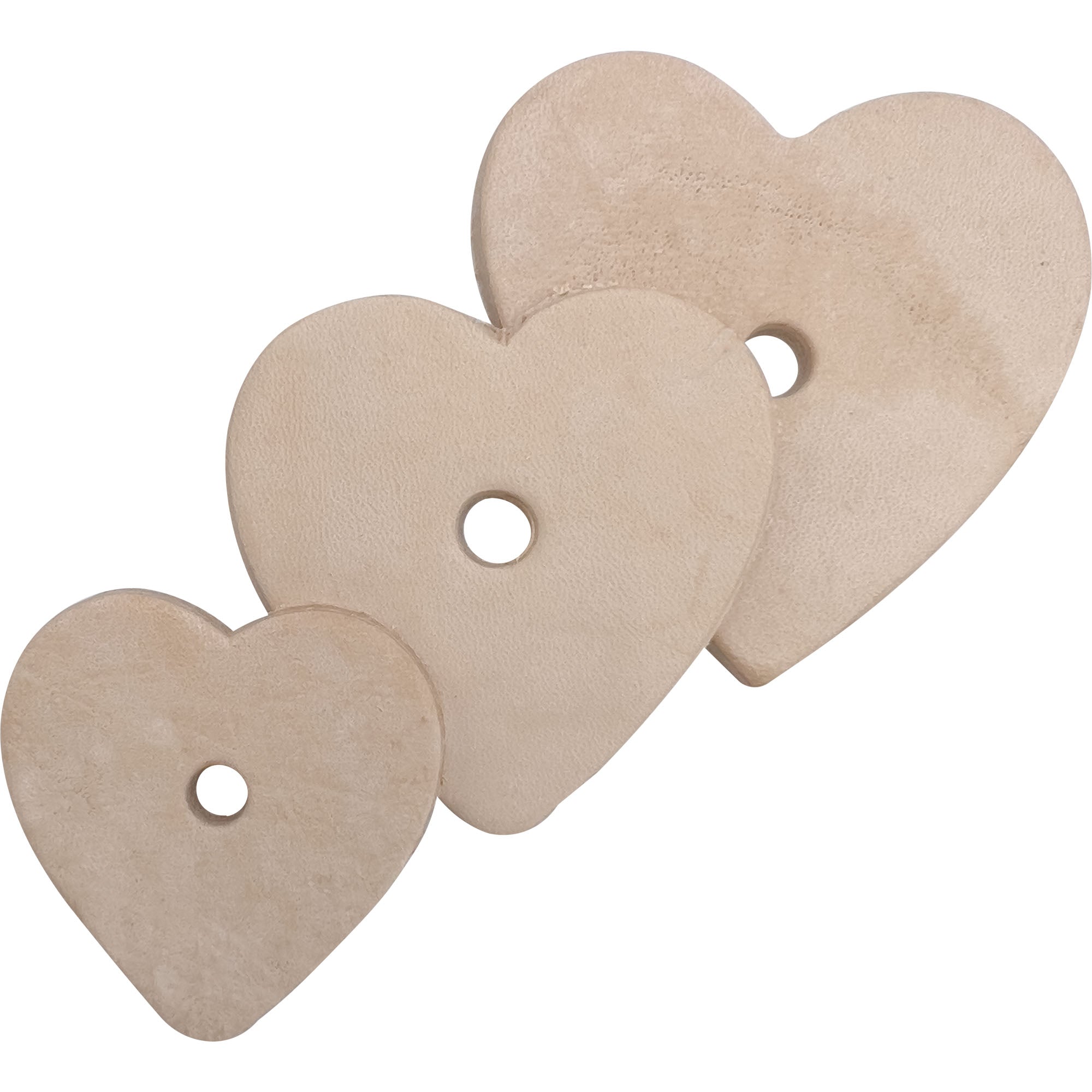 5042 Punched Leather Hearts