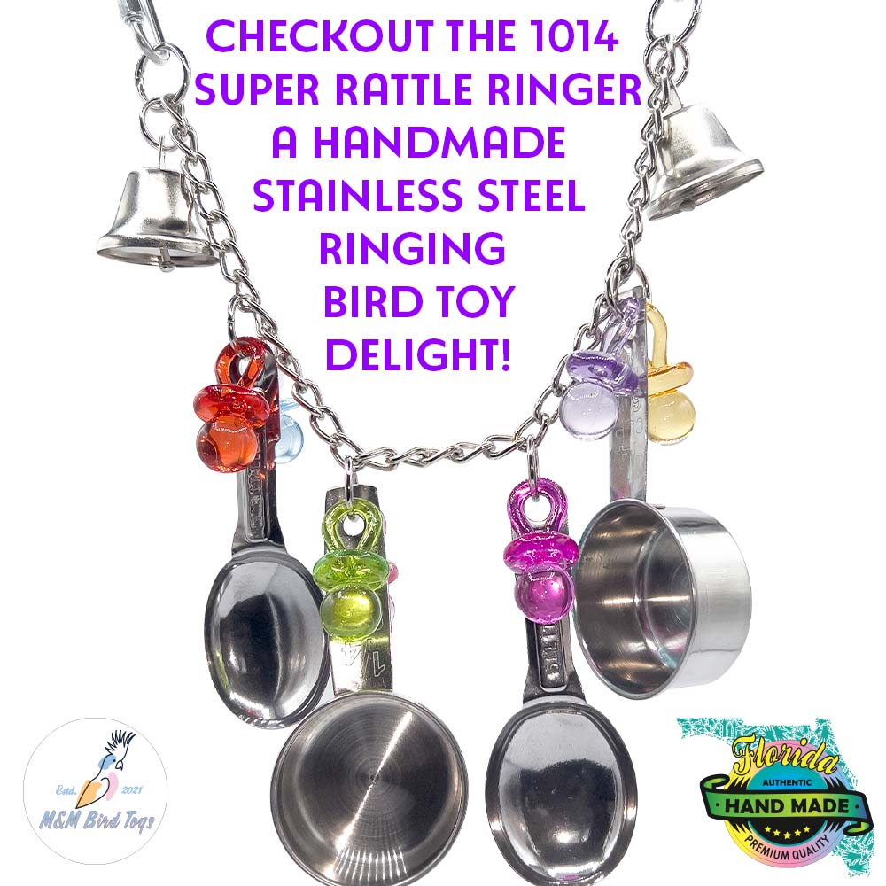 What is a great handmade stainless steel bird toy?