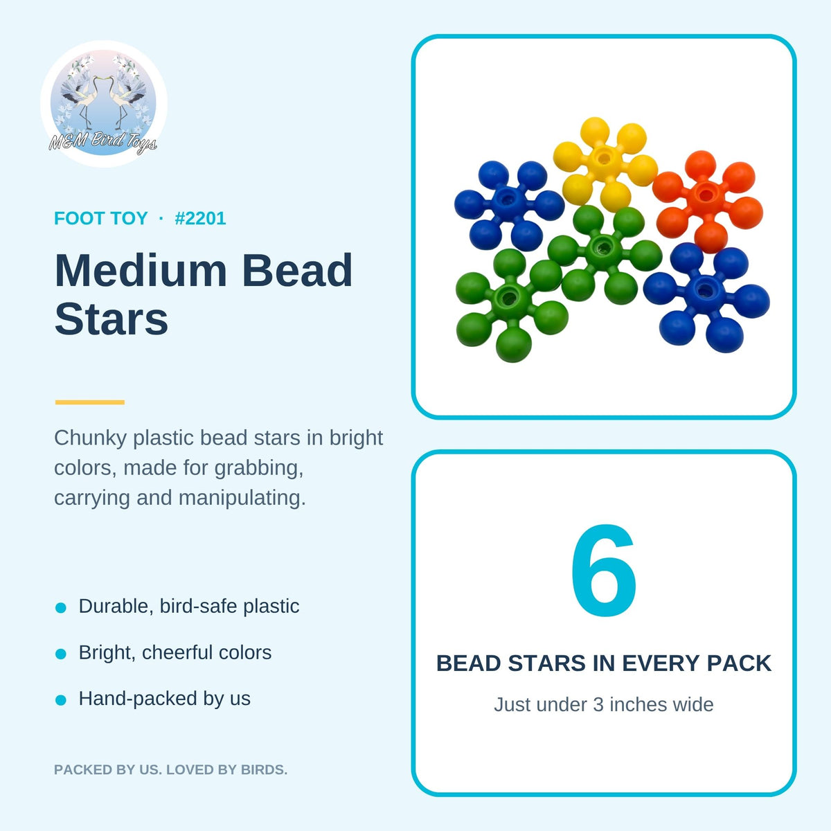 Pk6 Medium Bead Star #2201