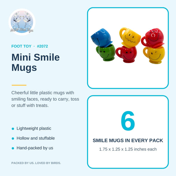 Pk6 Mini Smile Mugs #2072