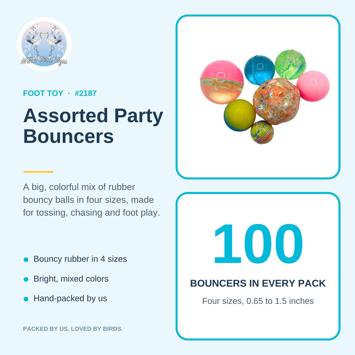 Pk100 Assorted Party Bouncers #2187
