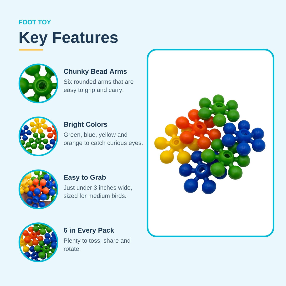 Pk6 Medium Bead Star #2201