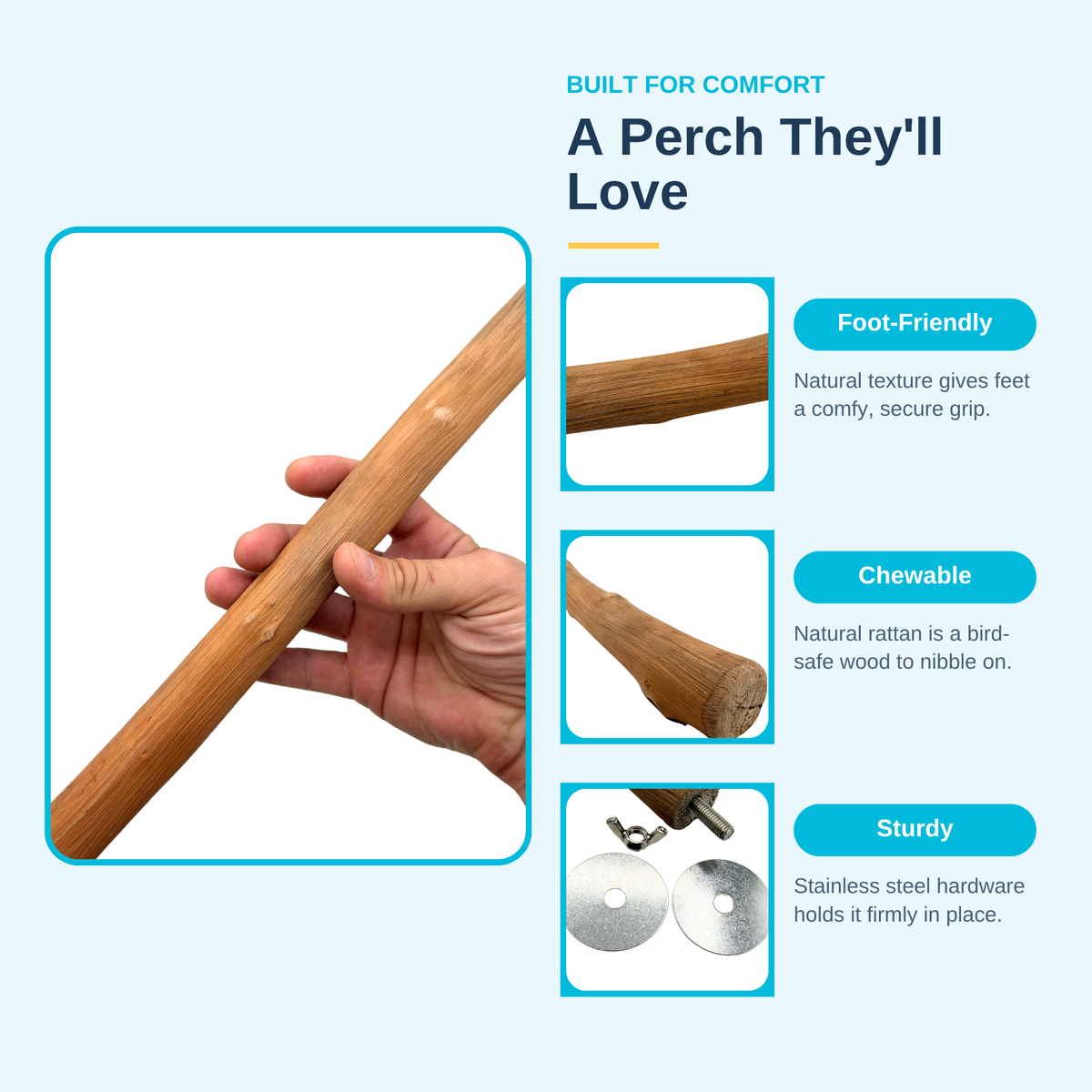 Large Rattan Perch #1406