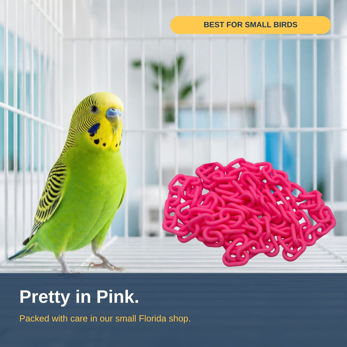 5ft Small Pink Plastic Chain #2010