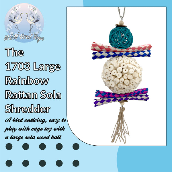 Large Rainbow Rattan Sola Shredder #1703