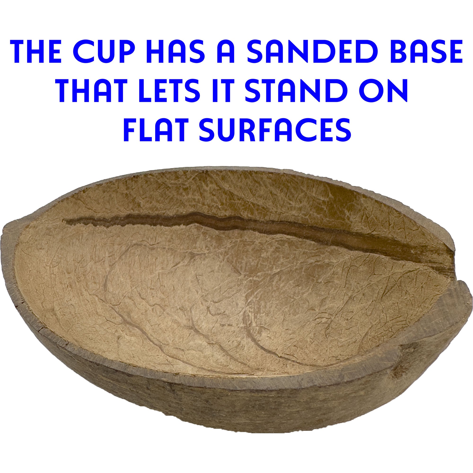 2070 Pk4 Sanded Base Half Shel Coconut Natural Chewable Bird Foot Toy