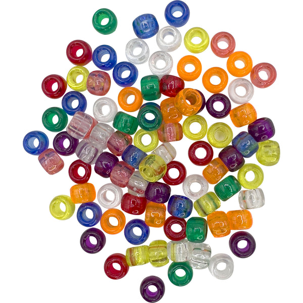 Pk100 Mini Rainbow Beads #2093