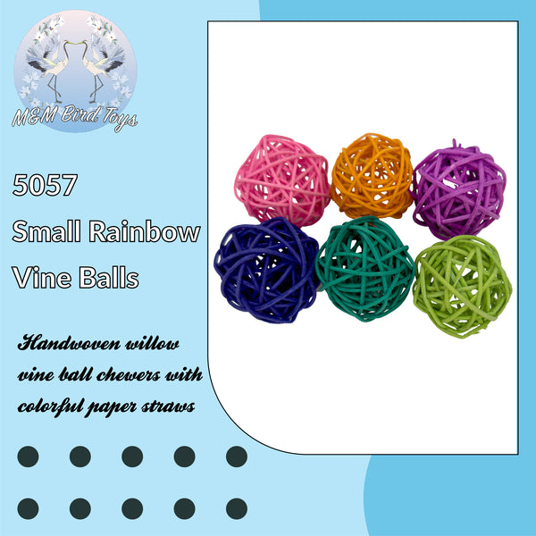 Pk6 Small Rainbow Vine Balls #5057